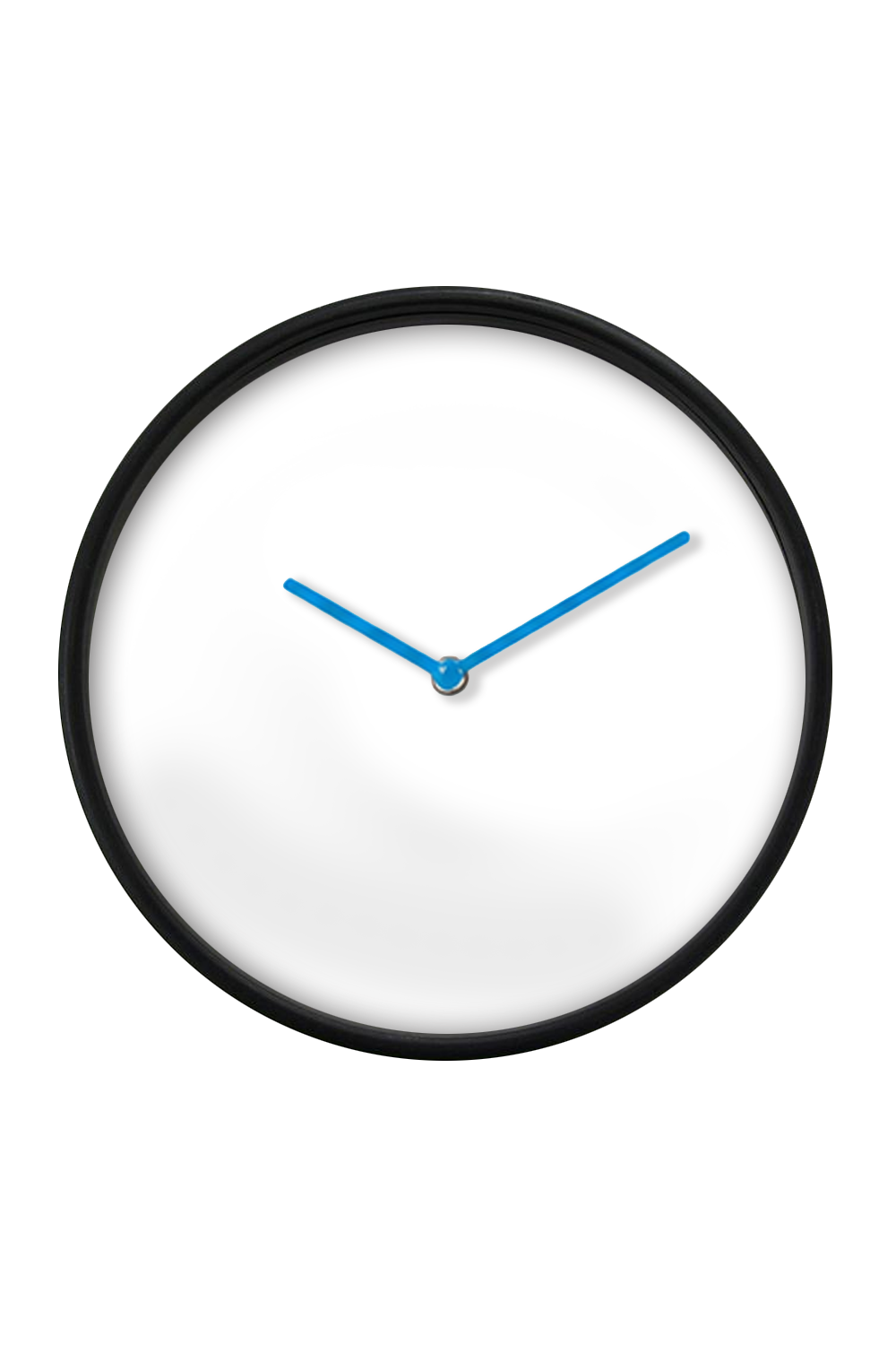 Black Wall Clock, Blue Hands — blank product