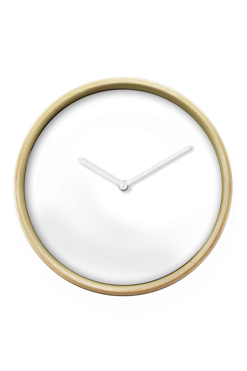 Natural Wall Clock, White Hands — blank product