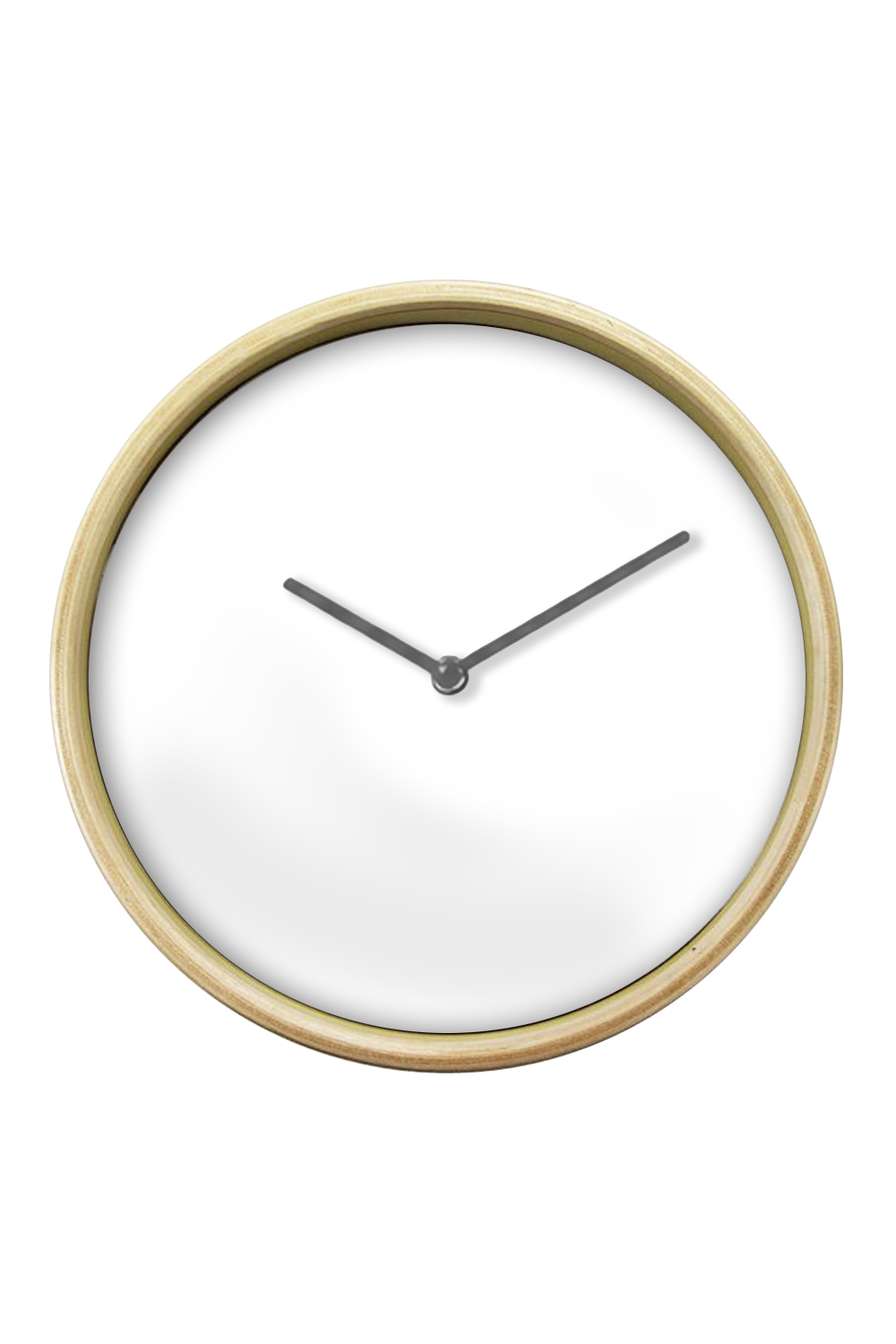 Natural Wall Clock, Grey Hands — blank product