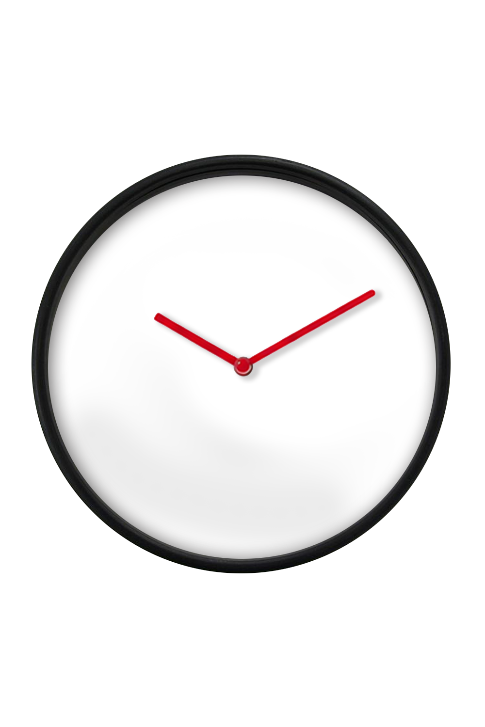 Black Wall Clock, Red Hands — blank product