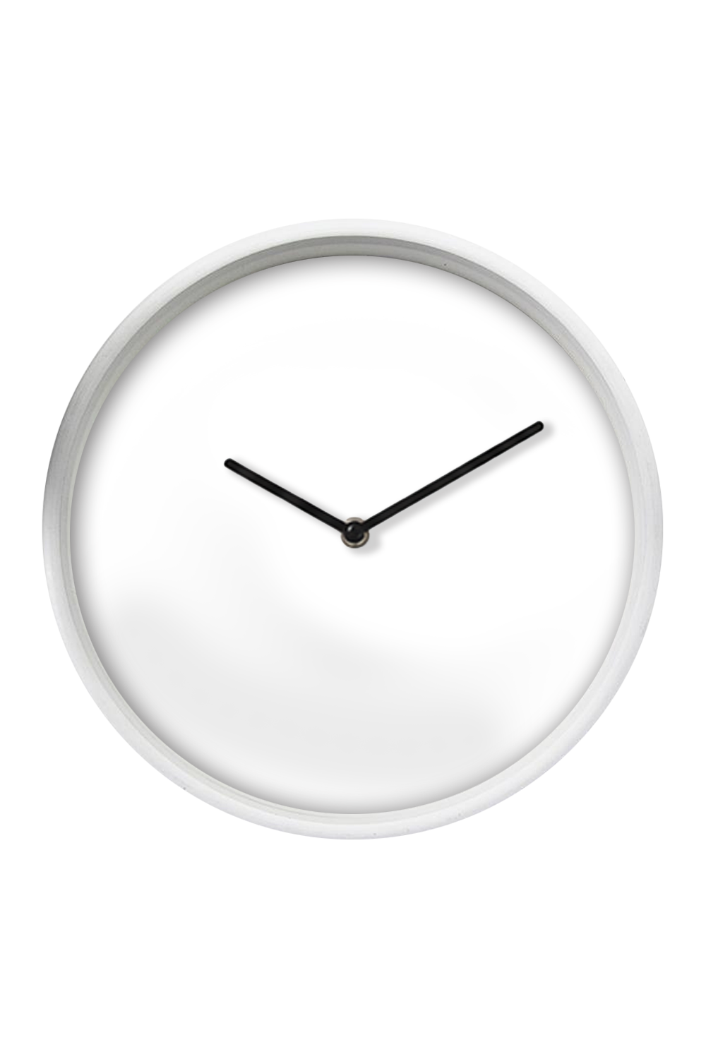 White Wall Clock, Black Hands — blank product