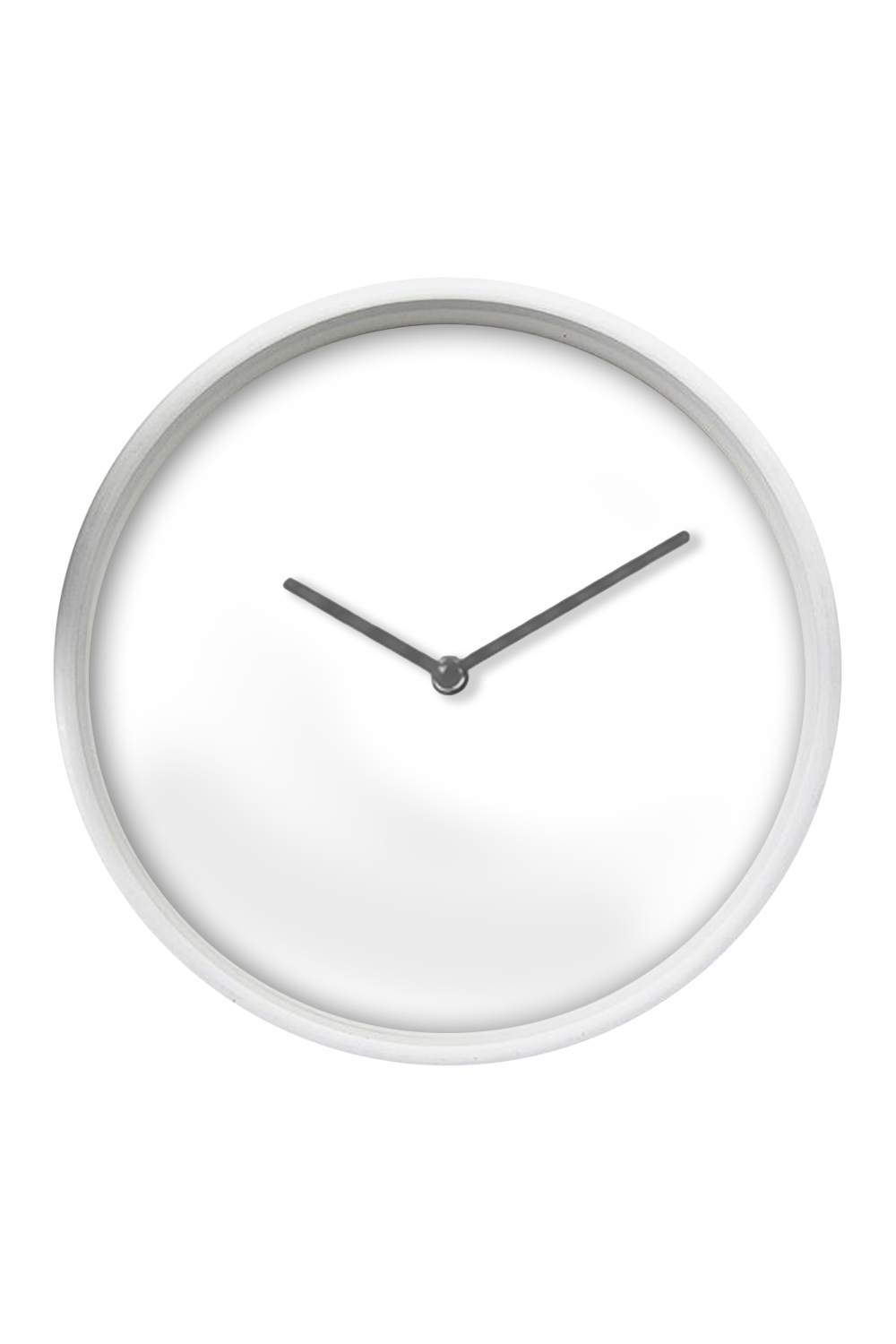 White Wall Clock, Grey Hands — blank product