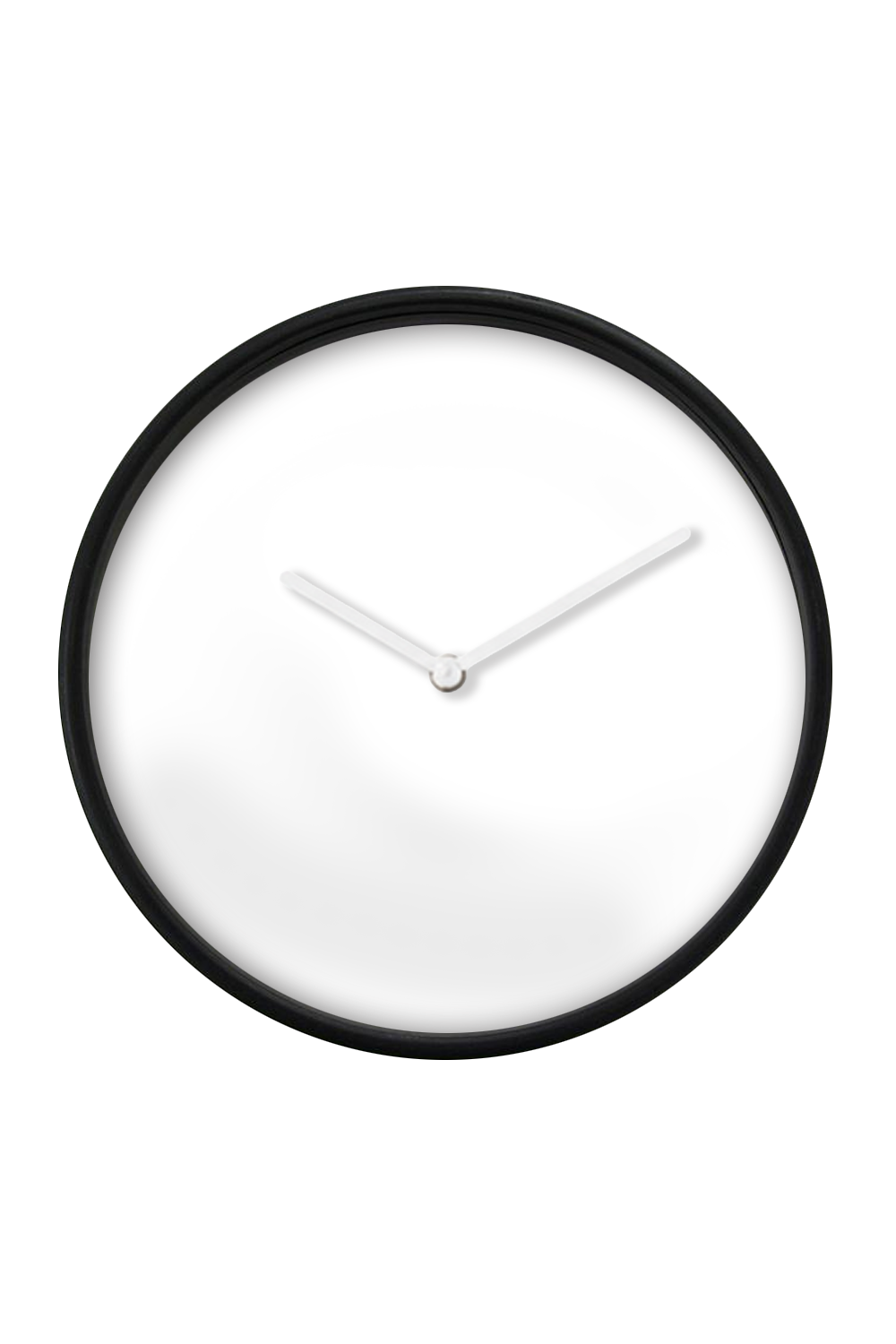 Black Wall Clock, White Hands — blank product