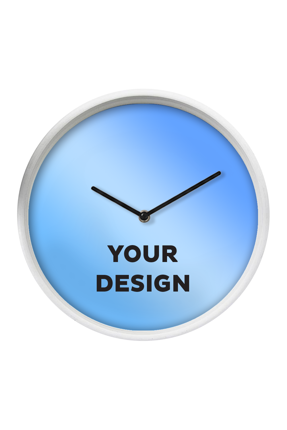 White Wall Clock, Black Hands
