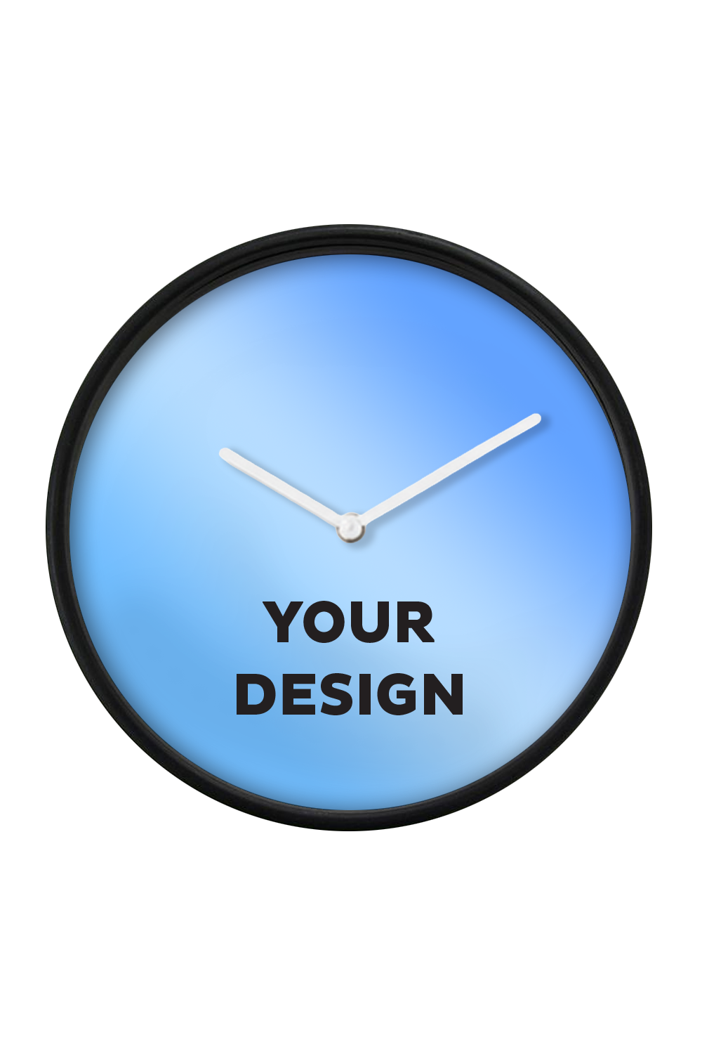 Black Wall Clock, White Hands